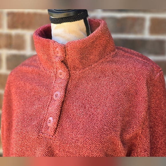 Eddie Bauer Cozy  Red Pullover Sweater - Picture 2 of 11